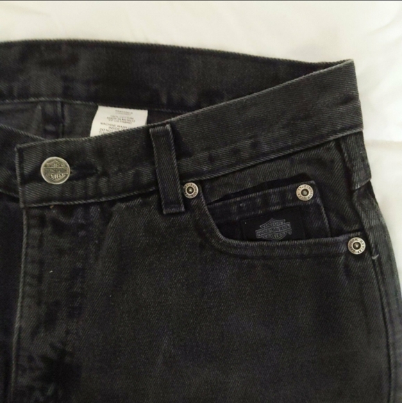 Faded Black Harley Davidson Jeans - Picture 3 of 4